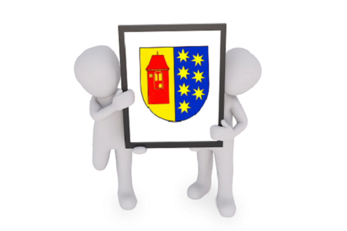3D Figuren mit dem Wappen des Amtes Lensahn