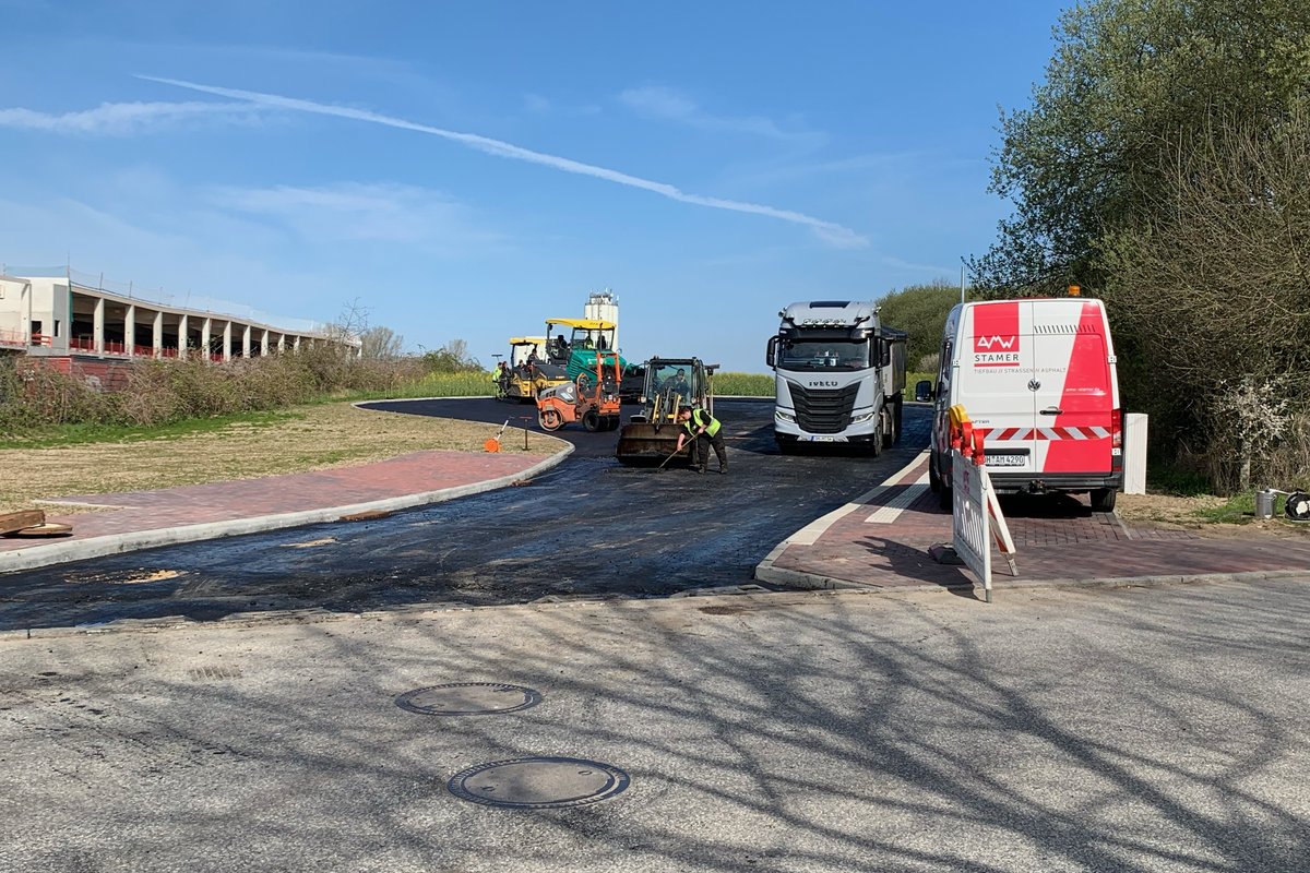 Wendekreis mit neuer Asphaltdecke