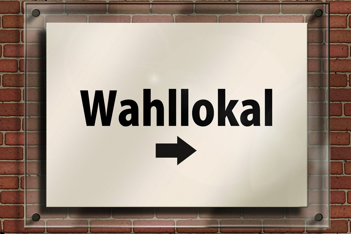 Schild Wahllokal