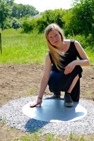 Frau mit Bodenkreisen